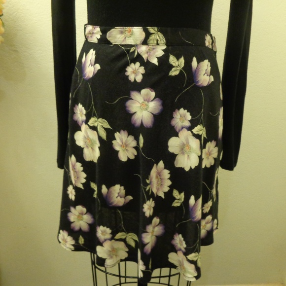 Judy Knapp Dresses & Skirts - Vintage Judy Knapp Floral Print Skater Skirt